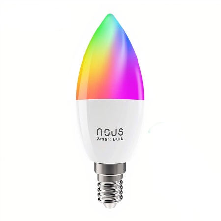 Casă Inteligentă - Bec LED RGB Smart NOUS P4, E14, Control din aplicatie