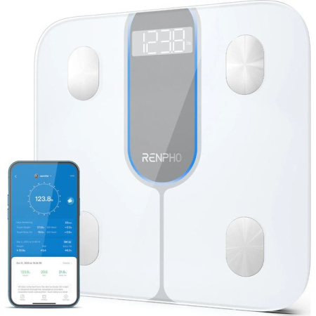 Casă Inteligentă - Cantar SMART Digital RENPHO A033 Body Composition, Wifi, Bluetooth, Greutate, BMI, Grasime Corporala, Muschi, Oase, Apple Health, Fitbit, Samsung Health