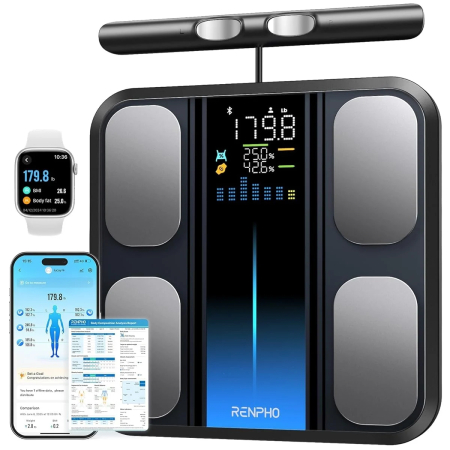Casă Inteligentă - Cantar SMART Digital RENPHO MSC01 Analiza Corporala Segmentala, Wifi, Bluetooth, 50+ metrici de sanatate, Apple Health, Fitbit, Samsung Health