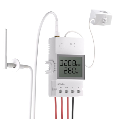 Casă Inteligentă - Contor de consum de electricitate 100A WiFi POW Ring SONOFF