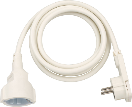 Prelungitoare - Cordon Prelungitor Brennenstuhl cu cap plat, 2m - Alb