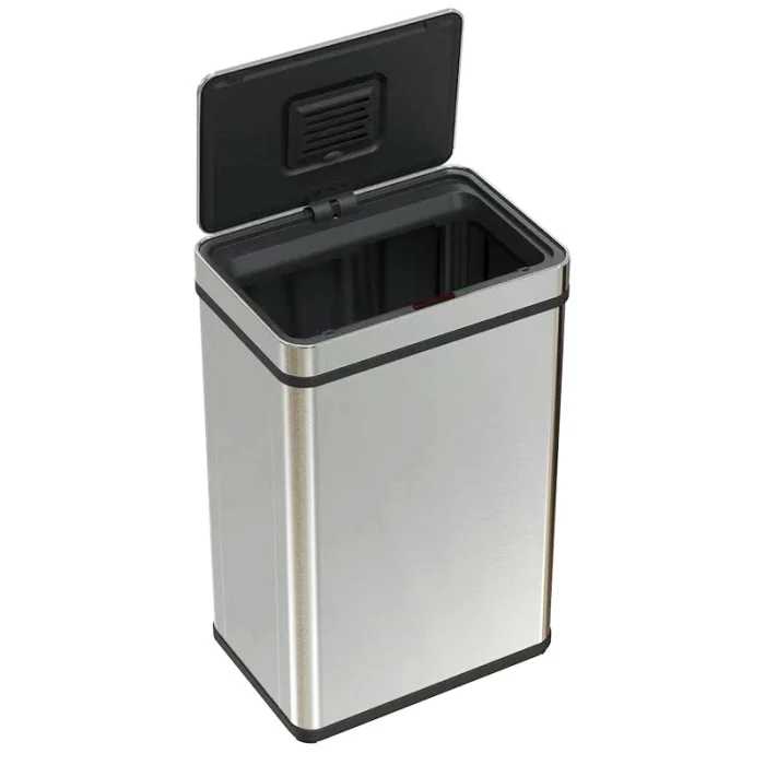 Casa & Confort - Coș de gunoi automat Rovotec SD-807, inox, 50 L, filtru carbon și Soft Close