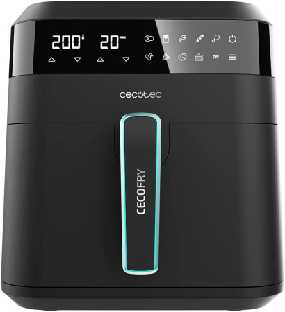 Casa & Confort - Friteuza cu aer cald, fara ulei Cecotec Cecofry Experience 6000, 1700W, 6L, Control tactil, 9 Programe Presetate