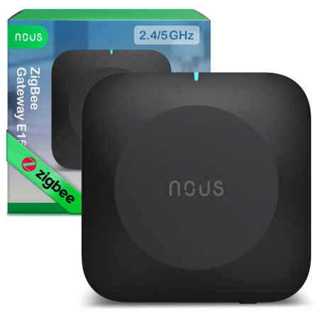 Hub-uri & Gateway - Hub Smart Gateway NOUS Zigbee, WiFi 2.4 5 GHz, suport 128 dispozitive, control aplicatie, compatibil Alexa Google Assistant