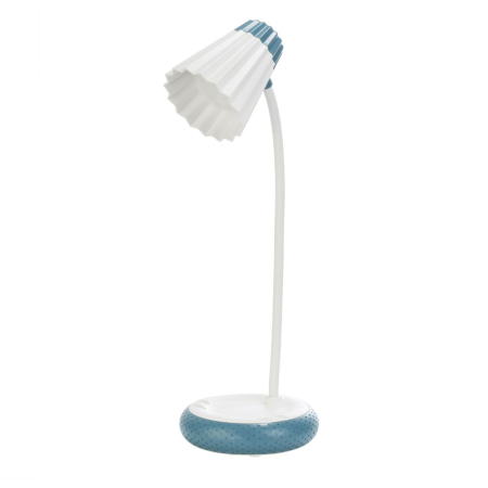 Casa & Confort - Lampa de birou LED Home , Acumulator 1200mAh, Control touch, 3 moduri, Incarcare USB, 3W - Albastru
