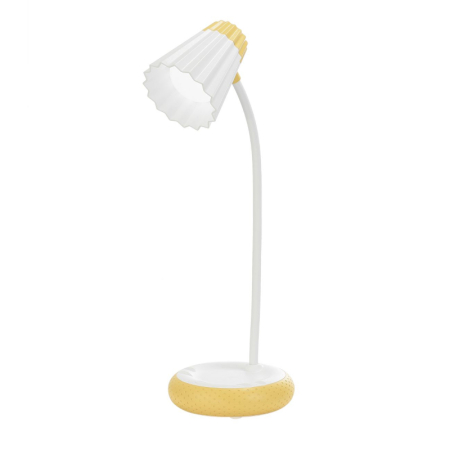 Casa & Confort - Lampa de birou LED Home , Acumulator 1200mAh, Control touch, 3 moduri, Incarcare USB, 3W - Galben