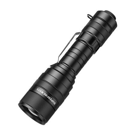 Lanterne & lămpi de lucru - Lanterna LED Superfire F5 cu Zoom, 10W, 1100 lm, 5 moduri, rezistenta la apa, incarcare USB, Negru
