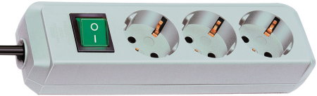 Prelungitoare - Prelungitor Brennenstuhl Eco-Line 3 prize, 1.5m H05VV-F 3G1,5 Alb