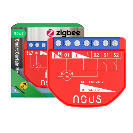 Relee inteligente - Releu inteligent pentru perdele si draperii Nous ZigBee, 1 canal