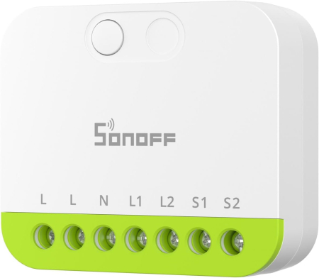 Relee inteligente - Releu Smart Sonoff , ZigBee, 2 canale, 16A, Alb