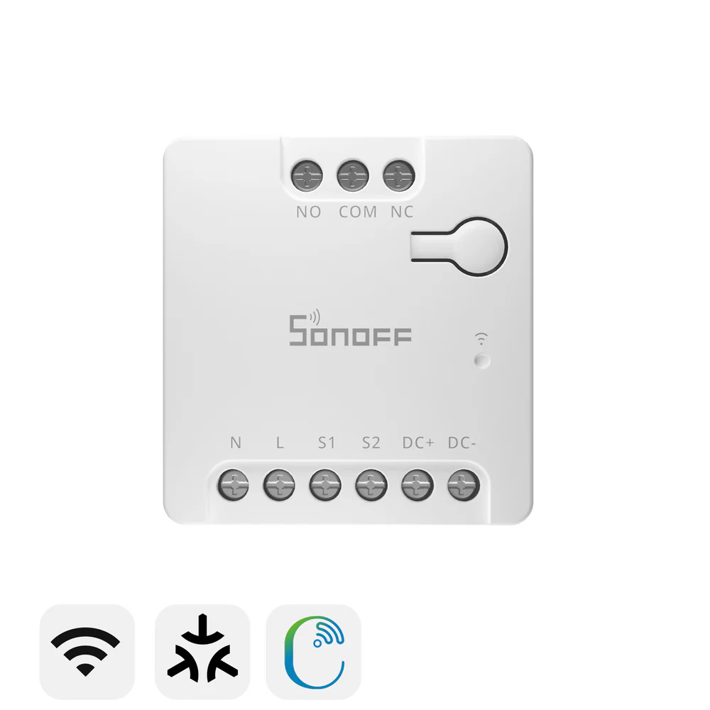 Relee inteligente - Releu Smart Wifi Sonoff , 2A, 1 canal, contact uscat AC-DC, Matter