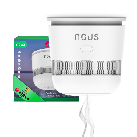 Senzori inteligenți - Senzor Smart de Fum Nous E8, Zigbee