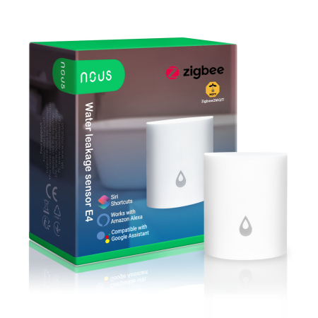 Senzori inteligenți - Senzor Smart detectie scurgeri de apa NOUS E4, ZigBee