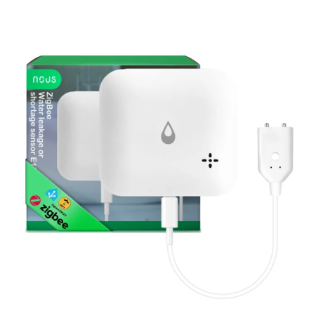 Casă Inteligentă - Senzor smart NOUS E13, Zigbee 3.0, detectie scurgeri si lipsa apa, alarma locala, notificari
