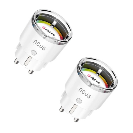 Automatizări Smart Home - Set 2 prize inteligente WiFi NOUS A1Z, 10A - ZigBee 3.0, Monitorizare energie
