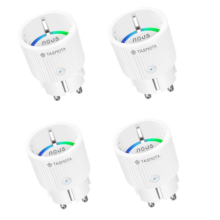 Automatizări Smart Home - Set 4 prize Inteligente WiFi NOUS A8T, 10A - Tasmota, ESP32