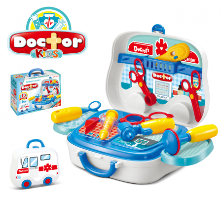 Familie & Timp Liber - Set de joaca doctor Rovo 918, trusa de doctor, 13 piese