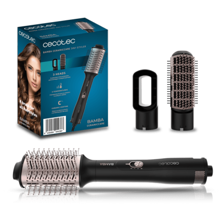 Îngrijire & Wellness - Set perie electrica fixa Cecotec CeramicCare 3in1 Styler, Uscator, 1200 W, 3 trepte de caldura, 2 viteze