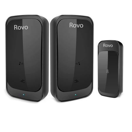 Sonerii inteligente - Sonerie Wifi Rovo , 2 Receptoare, IP44, 38 Melodii