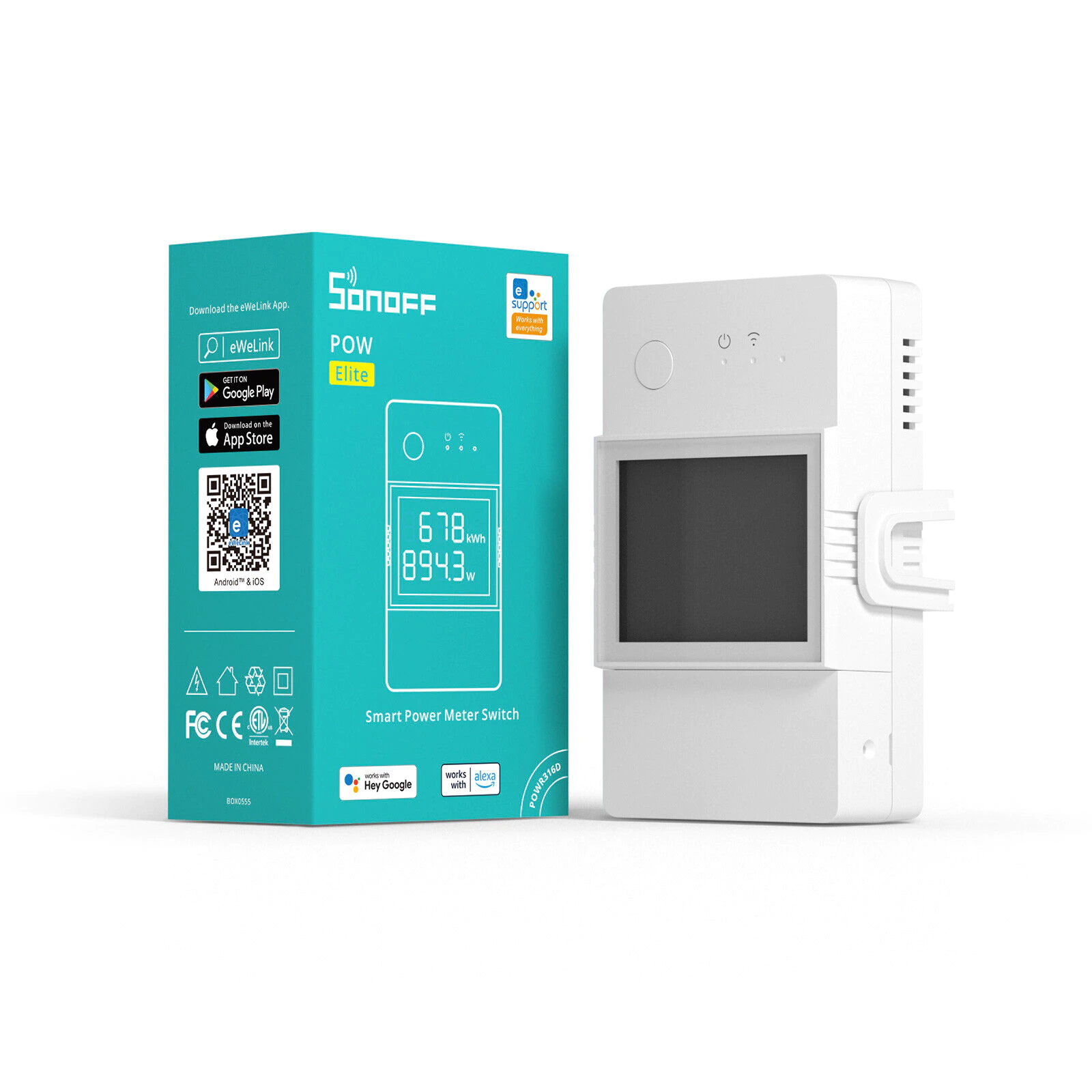 Casă Inteligentă - Transmitator Wifi Sonoff Elite, 16A, cu functie de masurare a temperaturii si umiditatii