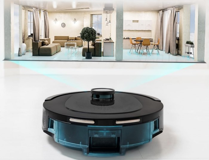 Robot de aspirare Conga 8490 Ultimate Ultra, 4 in 1, 7000 Pa, Laser, Autonomie 170 minute, 2 perii centrale, Funcţie mop, bază autocurățare