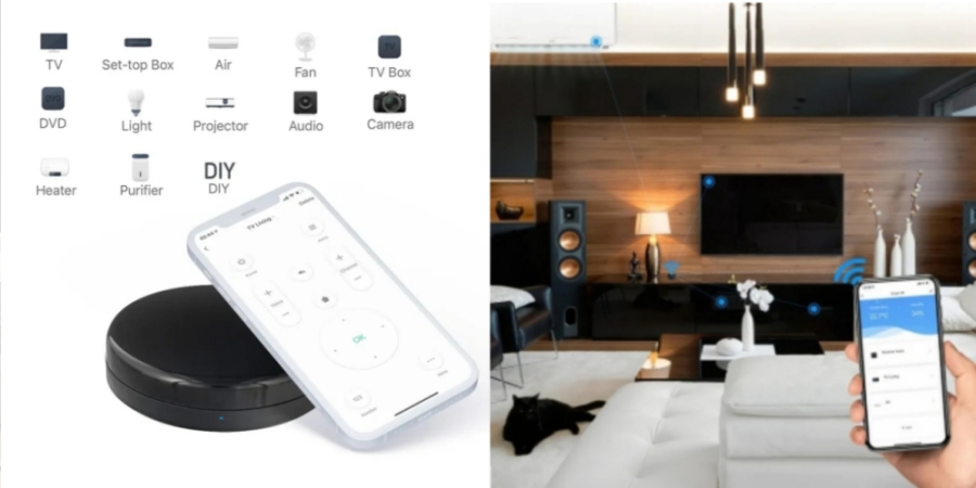 Telecomanda WiFI IR Tellur Smart, senzor temperatura si umiditate