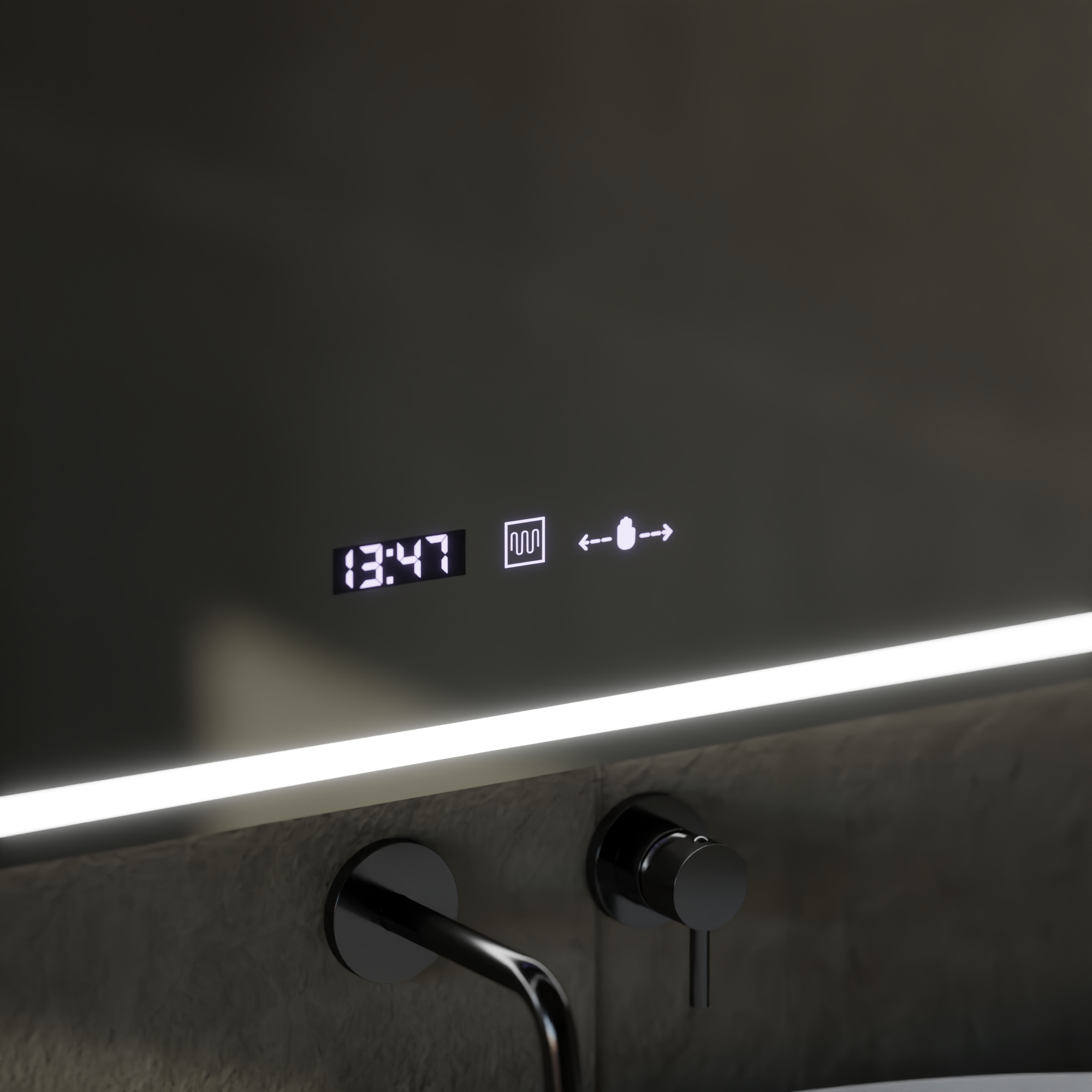 Oglinda LED Rectangulara, 60x80cm, VillayTouch Marcello, Sistem Dezaburire, Dimabila [1]