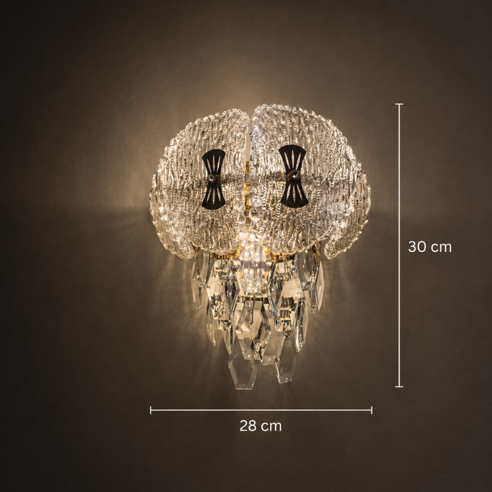 Aplica Cristal DONNO, 3xE14, Metal si Cristal, Auriu [4]