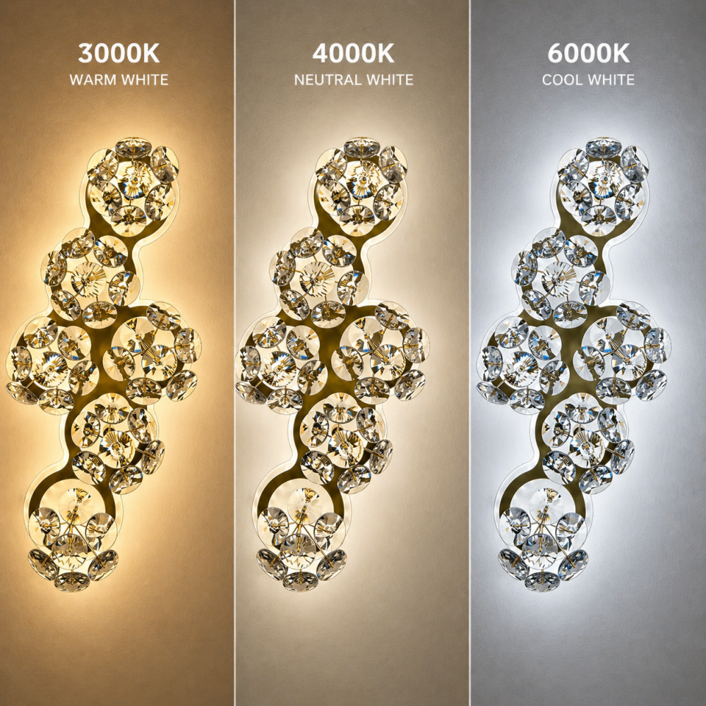 Aplica LED Cristal Decorativa BLOSSOM Lumina Rece/Neutra/Calda Auriu [4]
