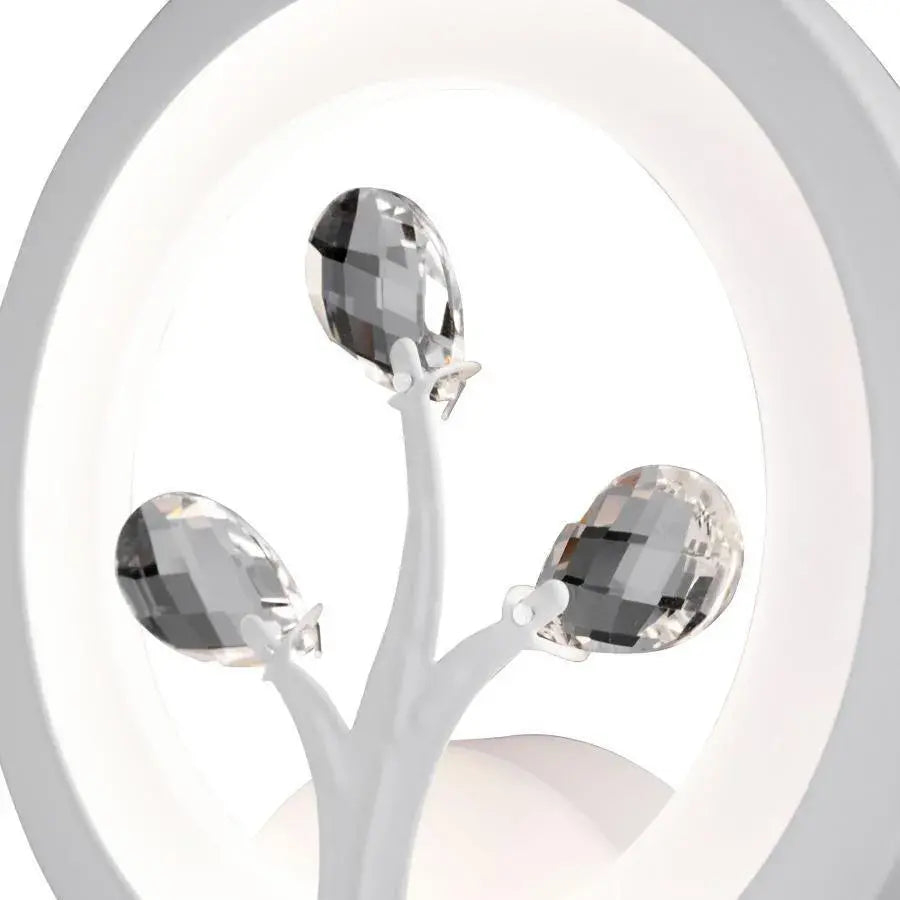 Aplica LED DAISY, 13W, Lumina Rece/Calda/Neutra, Alb cu Cristal [4]