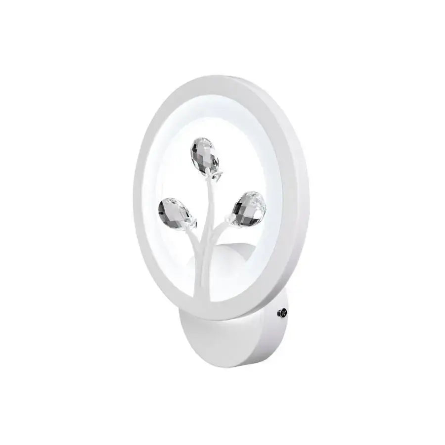 Aplica LED DAISY, 13W, Lumina Rece/Calda/Neutra, Alb cu Cristal [2]
