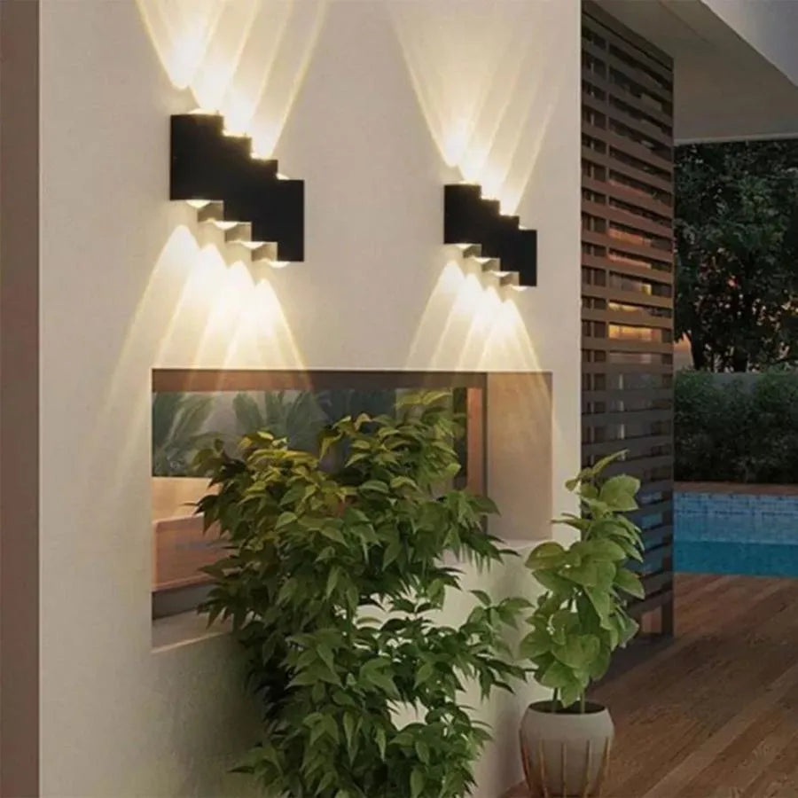 Aplica LED de Exterior Aeetes, 8W, Metal, Negru [2]