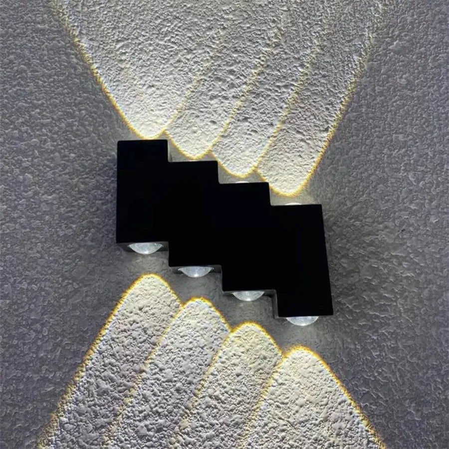 Aplica LED de Exterior Aeetes, 8W, Metal, Negru [3]