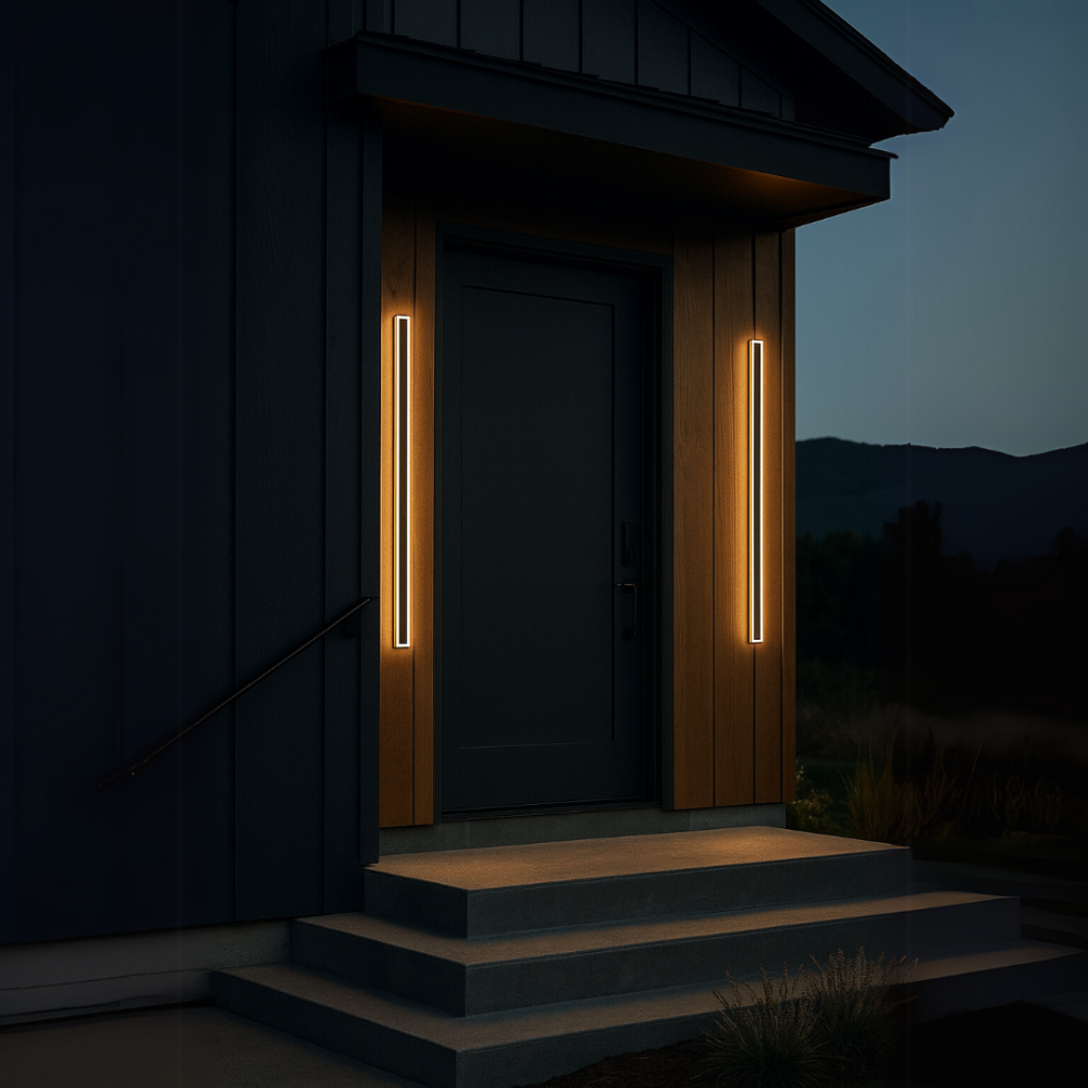 Aplica LED de Exterior Mack, Lungime 120cm, 16W, IP65, Metal, Liniar, Negru [3]