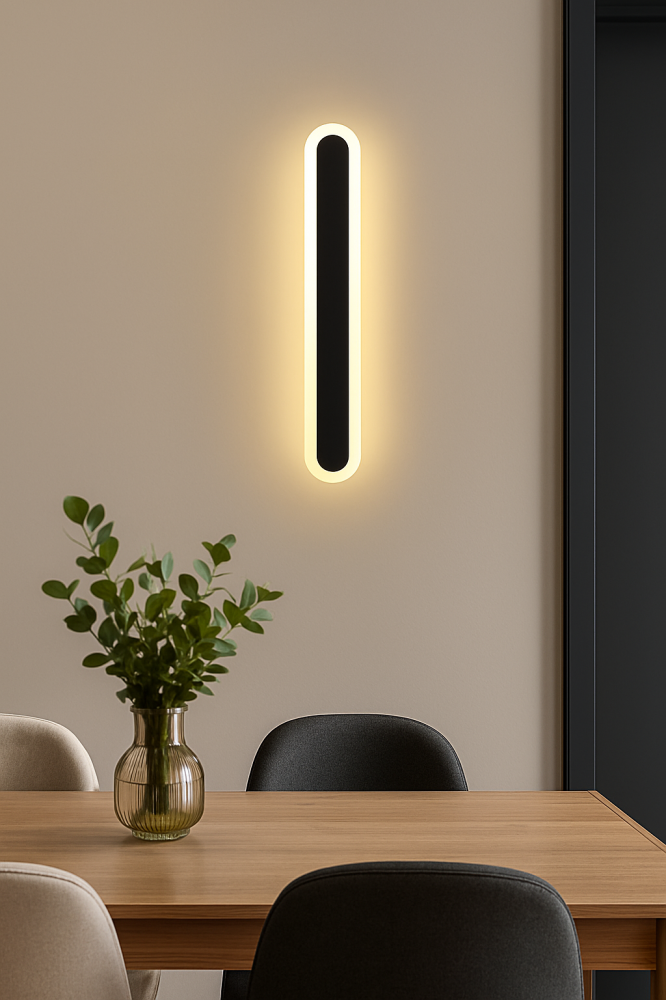 Aplica LED de Exterior SUHA, Lungime 90cm, 13W, IP65, Metal, Liniar, Negru [3]