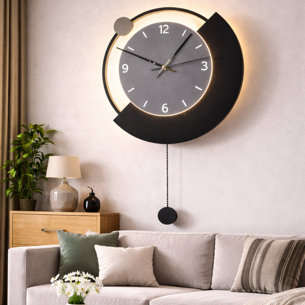 Aplica LED Decorativa ARC Ø30 cm Lumina Rece/Neutra/Calda Negru [2]