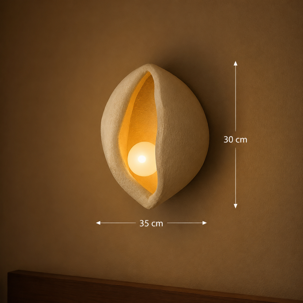 Aplica LED Decorativa CONCHA, 30x35cm, 1xE27, Polistiren, Alb [4]