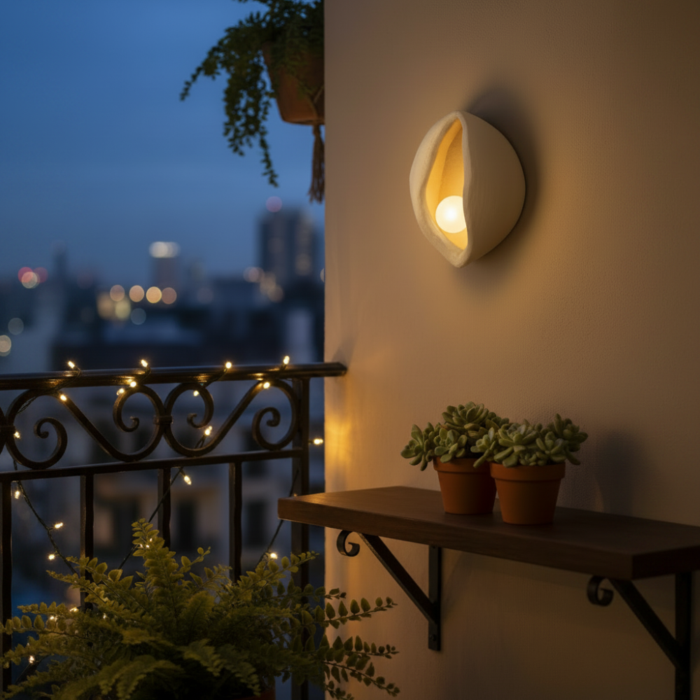 Aplica LED Decorativa CONCHA, 30x35cm, 1xE27, Polistiren, Alb [2]