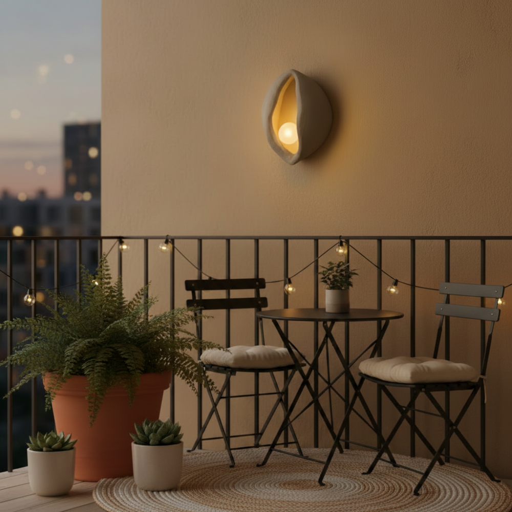 Aplica LED Decorativa CONCHA, 30x35cm, 1xE27, Polistiren, Gri [2]