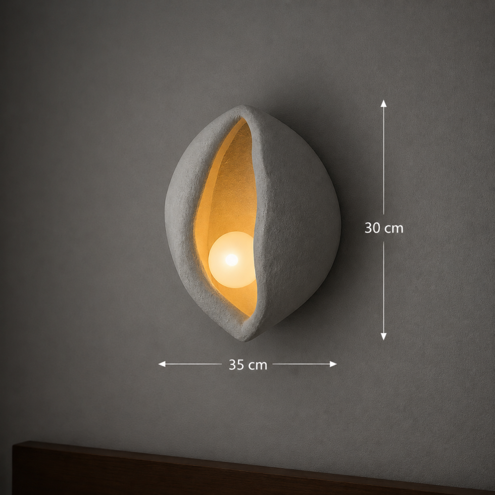 Aplica LED Decorativa CONCHA, 30x35cm, 1xE27, Polistiren, Gri [4]