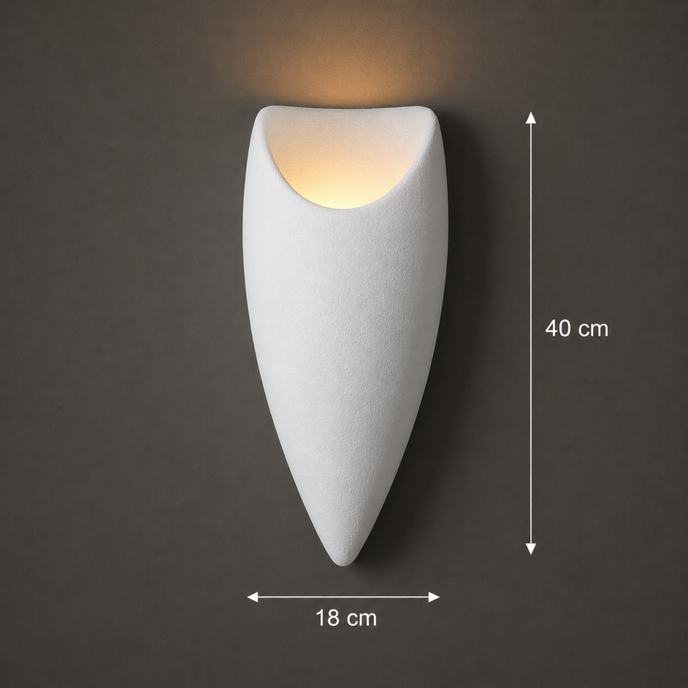 Aplica LED Decorativa CORVUS, 40x18cm, 1xE27, Polistiren, Alb [4]