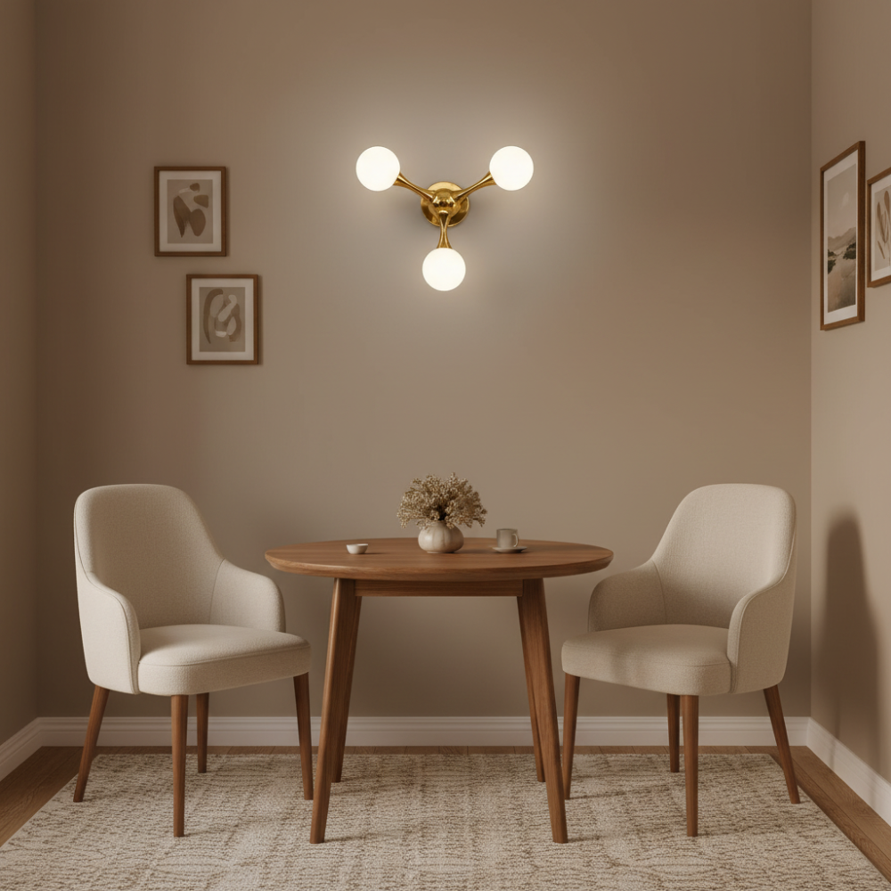 Aplica LED Decorativa ELEKTRA, 40x28cm, 3xG9, Metal si Sticla, Auriu [3]