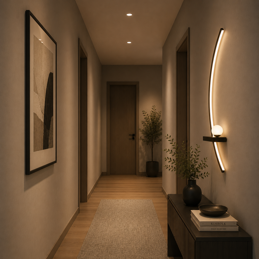 Aplica LED Decorativa GDANSK, 20W, 57x20cm, Lumina Calda / Neutra/ Rece, Negru, Metal si Acril [3]