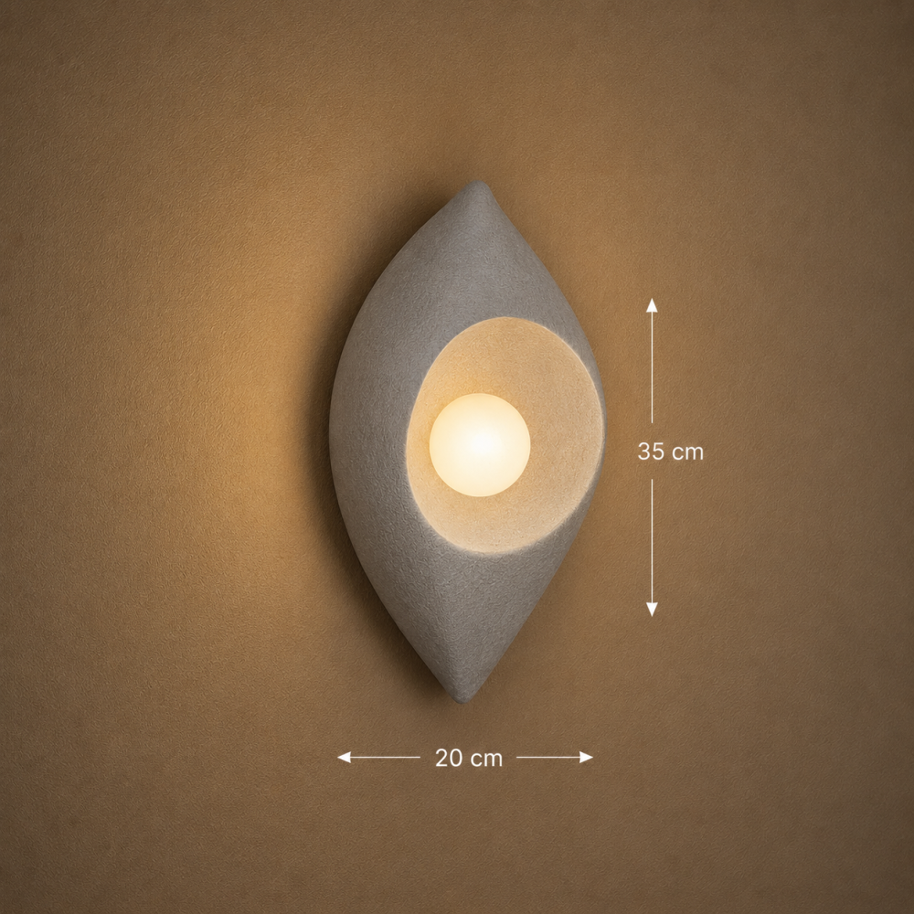 Aplica LED Decorativa LEFFER, 30x20cm, 1xE27, Polistiren, Gri [4]