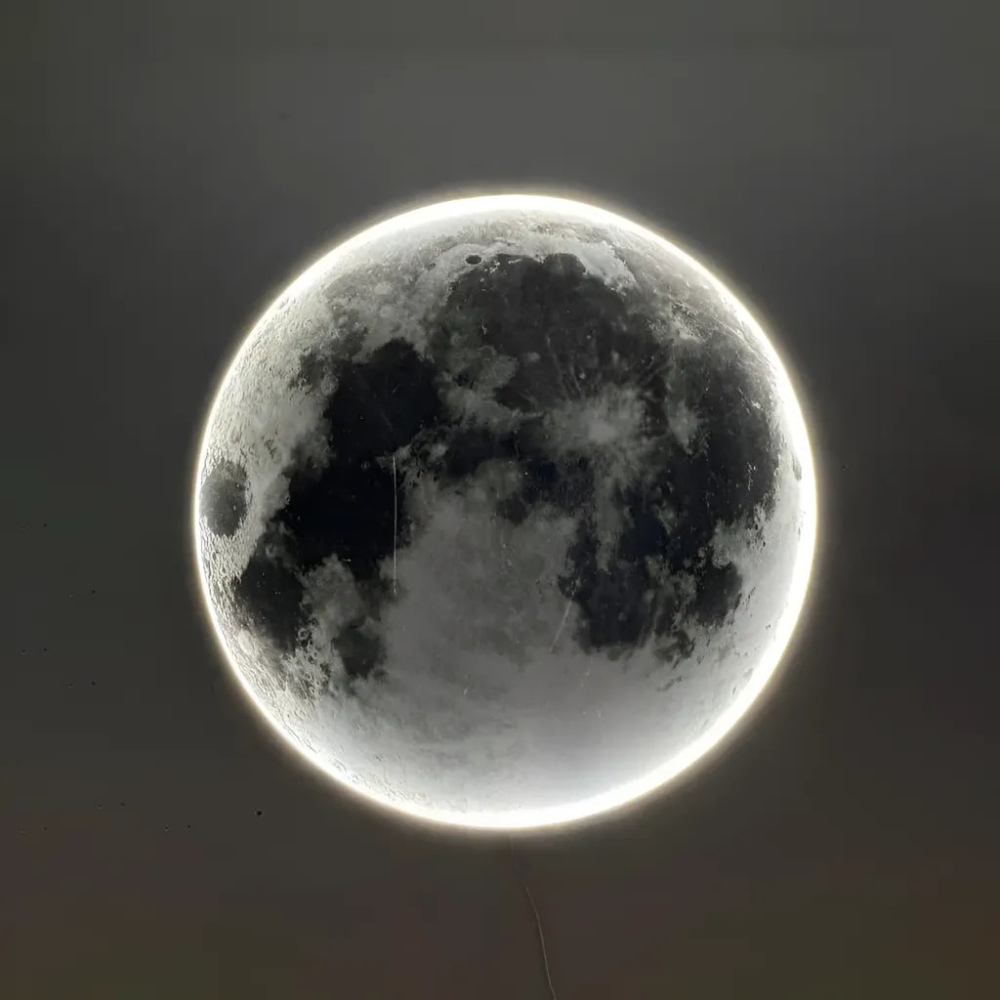 Aplica LED Decorativa Luna Diametru 40CM Lumina Rece/Neutra/Calda Black [3]