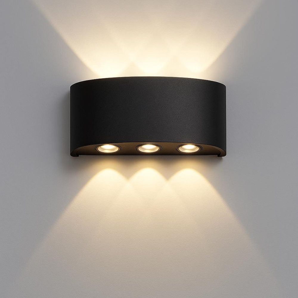 Aplica LED Exterior Ellis, 6W, 6 Surse de lumina, Lumina Calda, Negru [3]