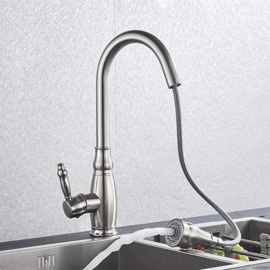 Baterie Bucatarie cu Dus Extractibil, Inox SUS304, Satinat, YSQ/105 [2]