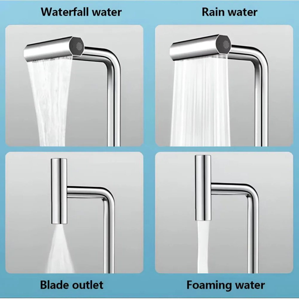 Baterie Lavoar Cartus Ceramic Pipa Rotativa Crom Lucios Racorduri Incluse EC03 [2]