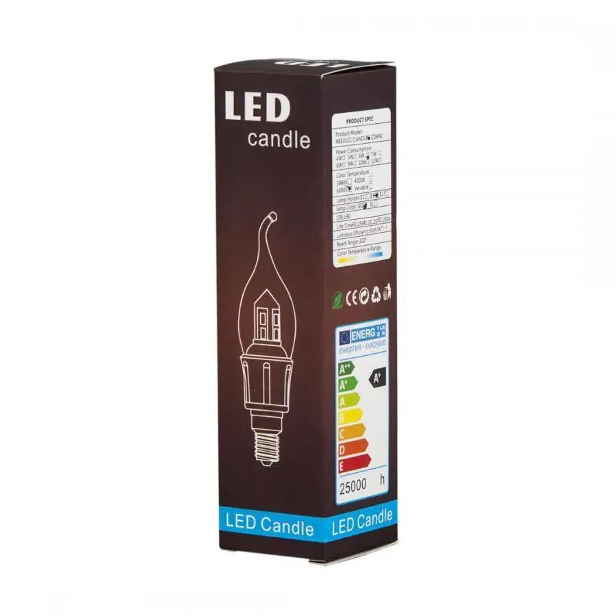 Bec LED E14 Lumanare, 12W, Lumina Calda, 3000K, Auriu [3]