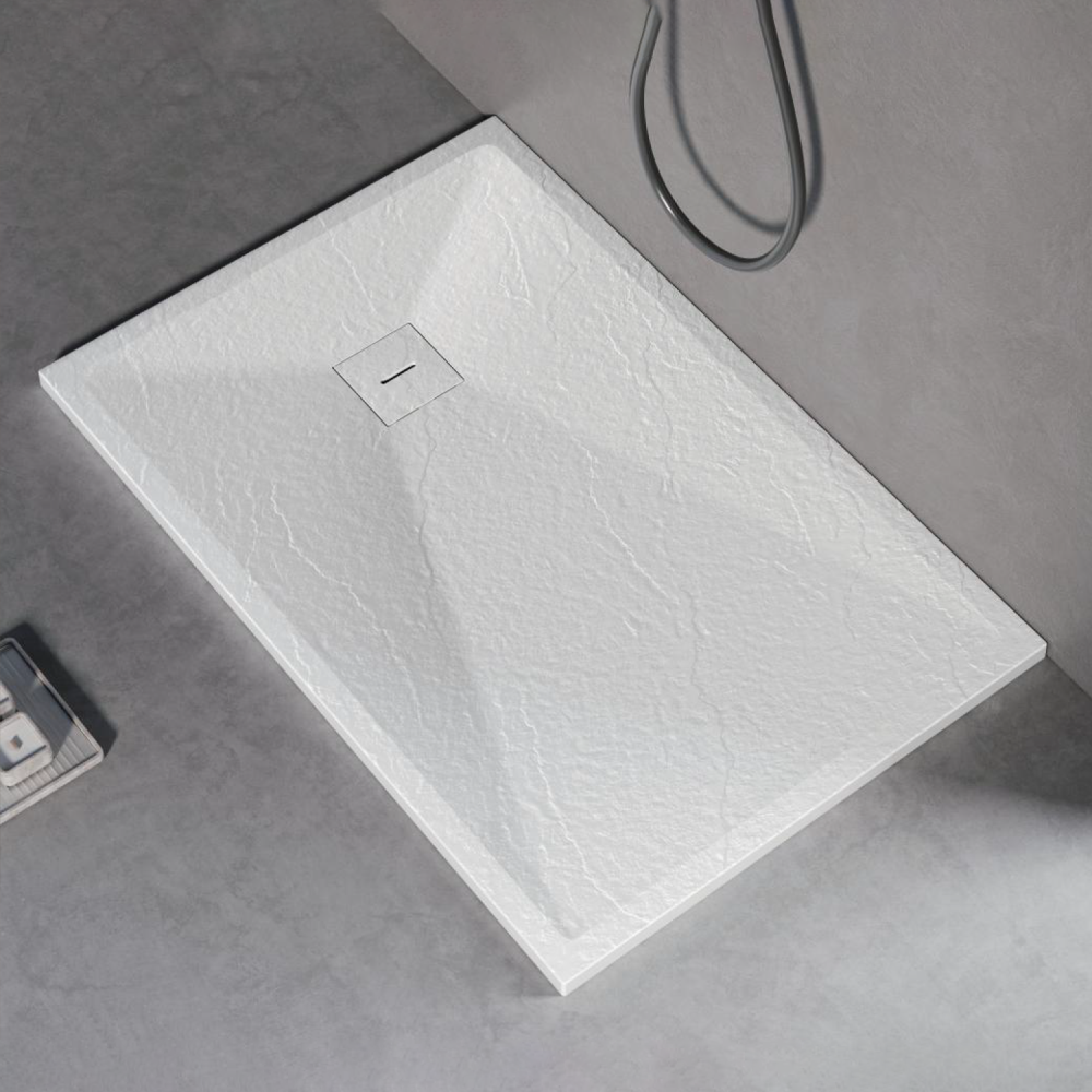 Cadita de dus dreptunghiulara 80x120 cm, slim 3 cm, alb lucios [4]